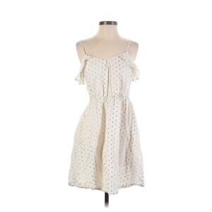 A New Day Cream Gold Polka Dot Dress size Small